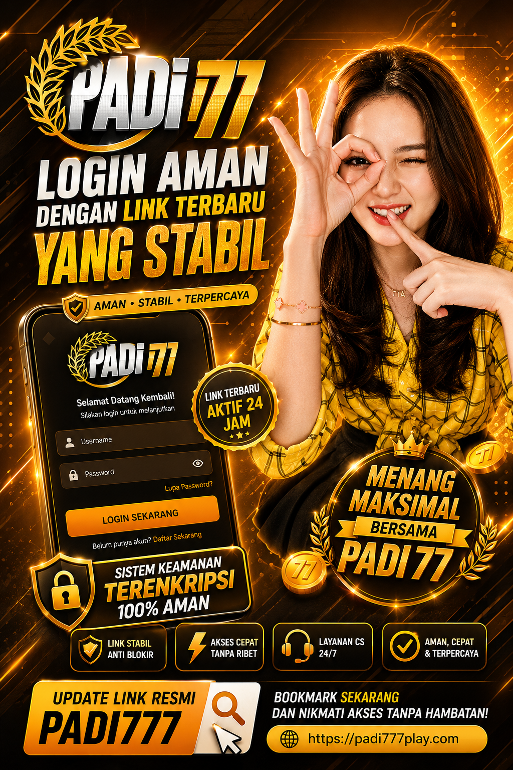 PADI777 Front Black 